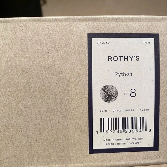 NIB Rothy’s Flats The Point Python Sz 8 - Picture 6 of 6